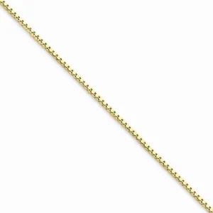 10K Yellow Gold Box Chain Anklet