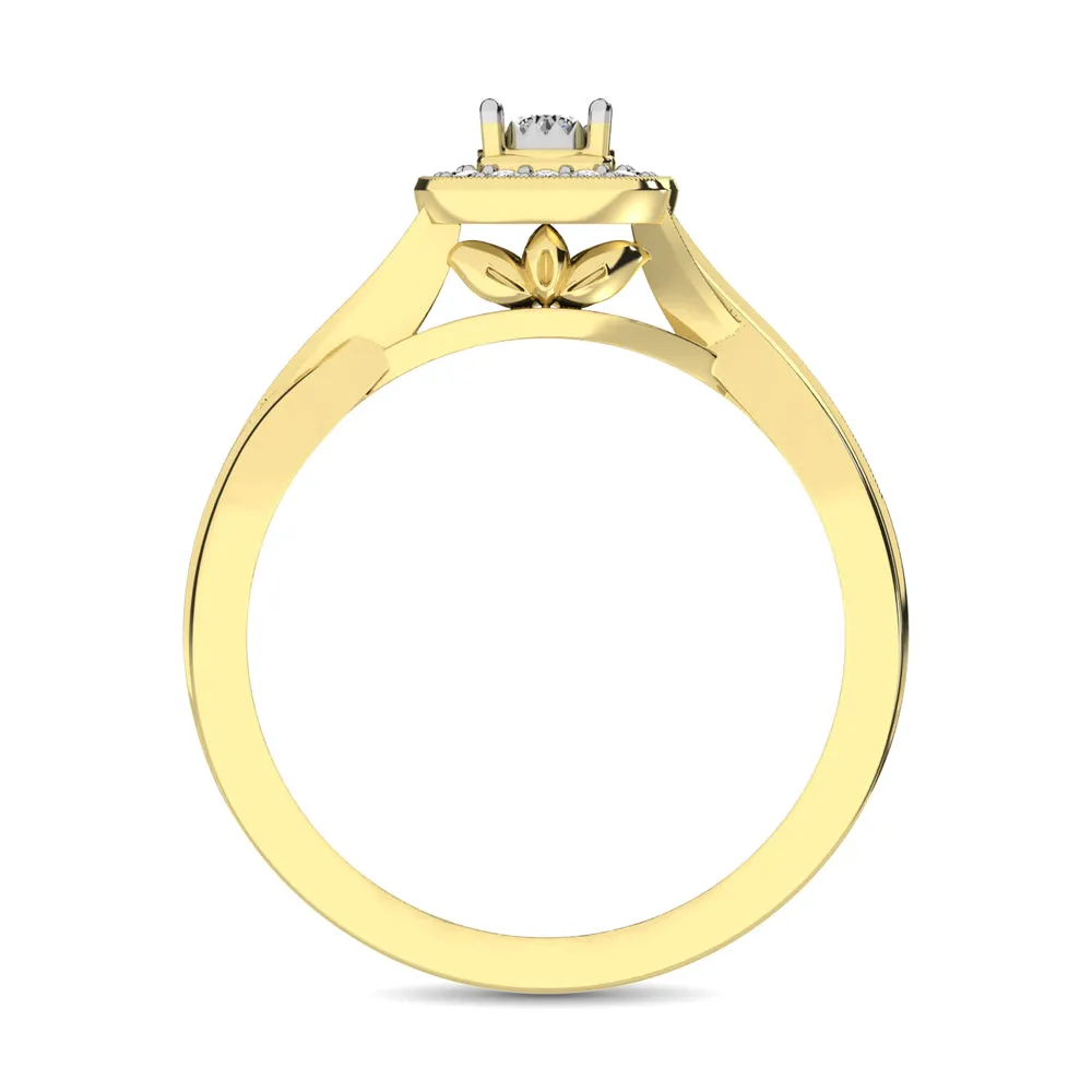 10K Yellow Gold Diamond 1/6 Ct.Tw. Promise Ring