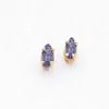 14k Yellow Gold Marquise Tanzanite Earring