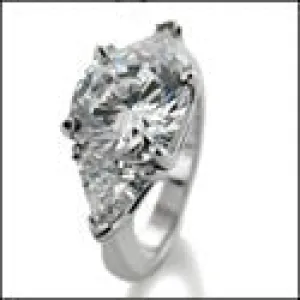 3 Stone 3 Ct Cushion Trillion Cubic Zirconia Cz Ring