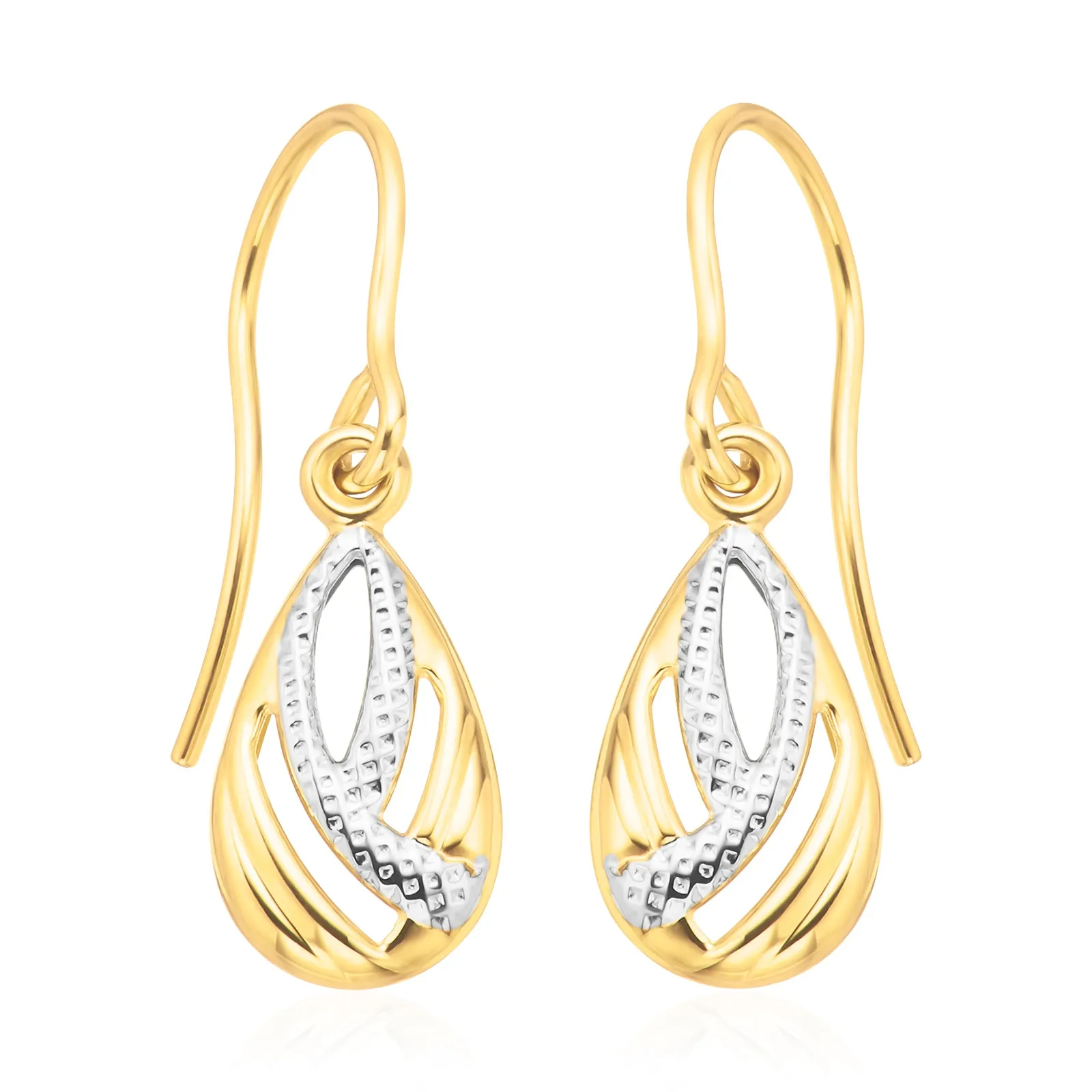 9ct Yellow Gold Tear Drop Earrings