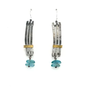 Apatite bar earrings