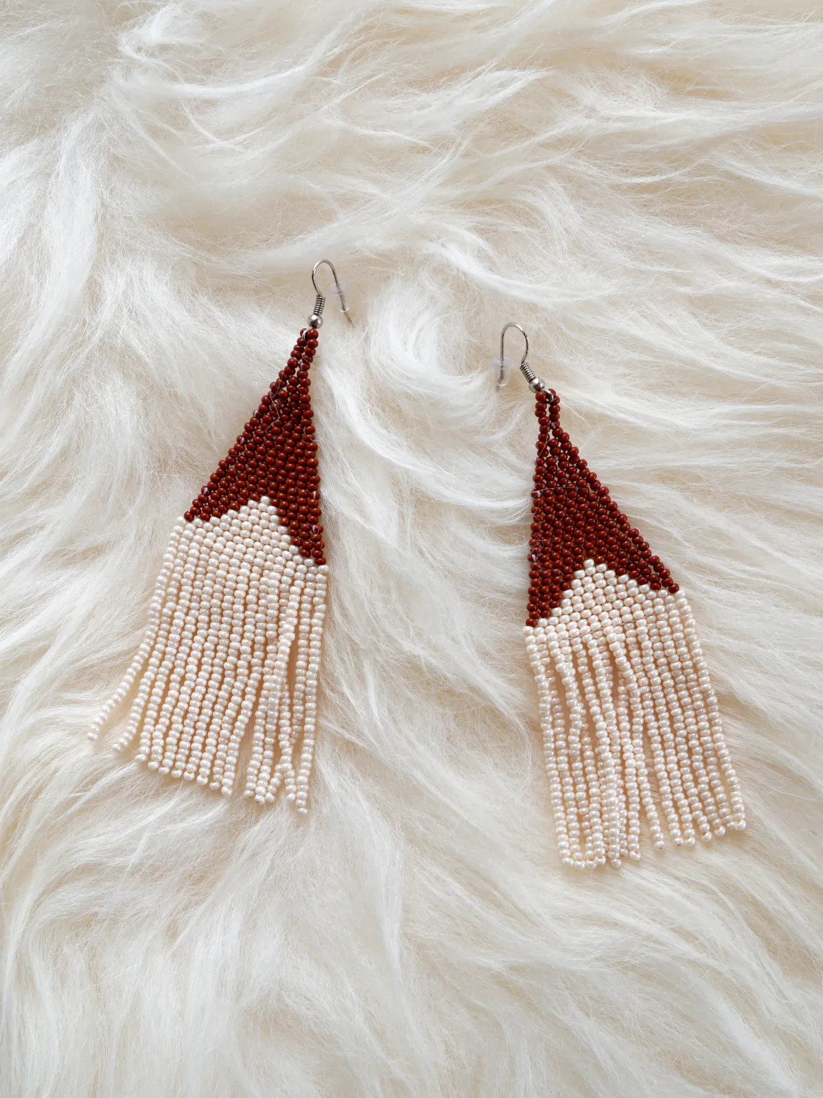 Beaded Fringe Earrings In Onda