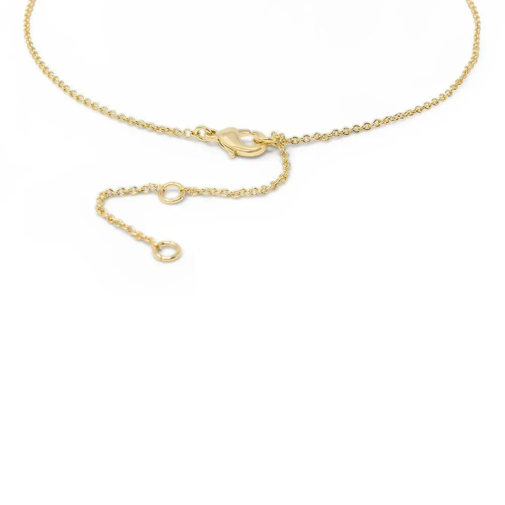 Birthstone Necklace April Gold Plated