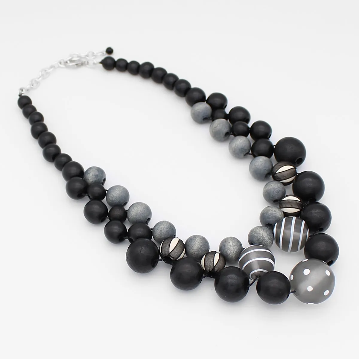 Black and Gray Reiko Statement Necklace