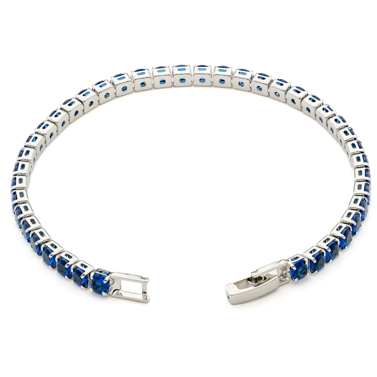 Blue Round Zirconia Tennis Bracelet