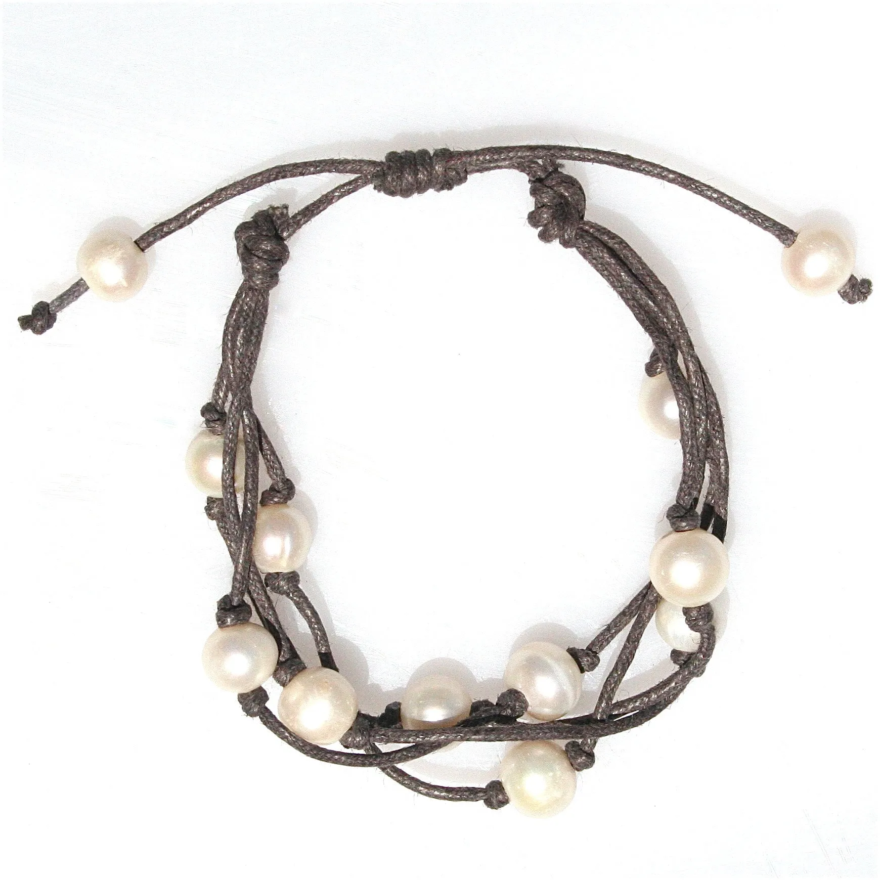 Boho Pearl Bracelet Black