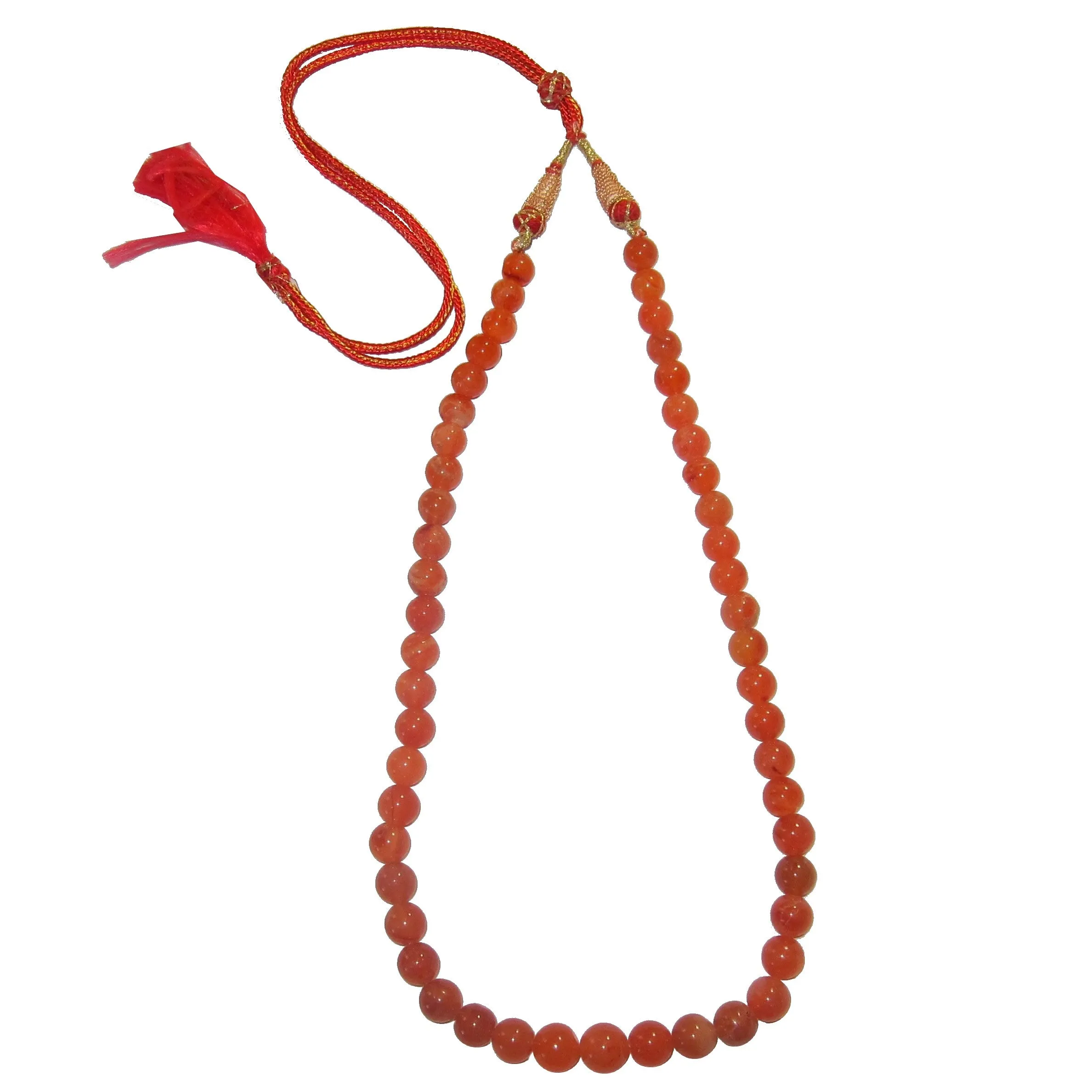 Carnelian Necklace Fire Personality Stone Orange Mala