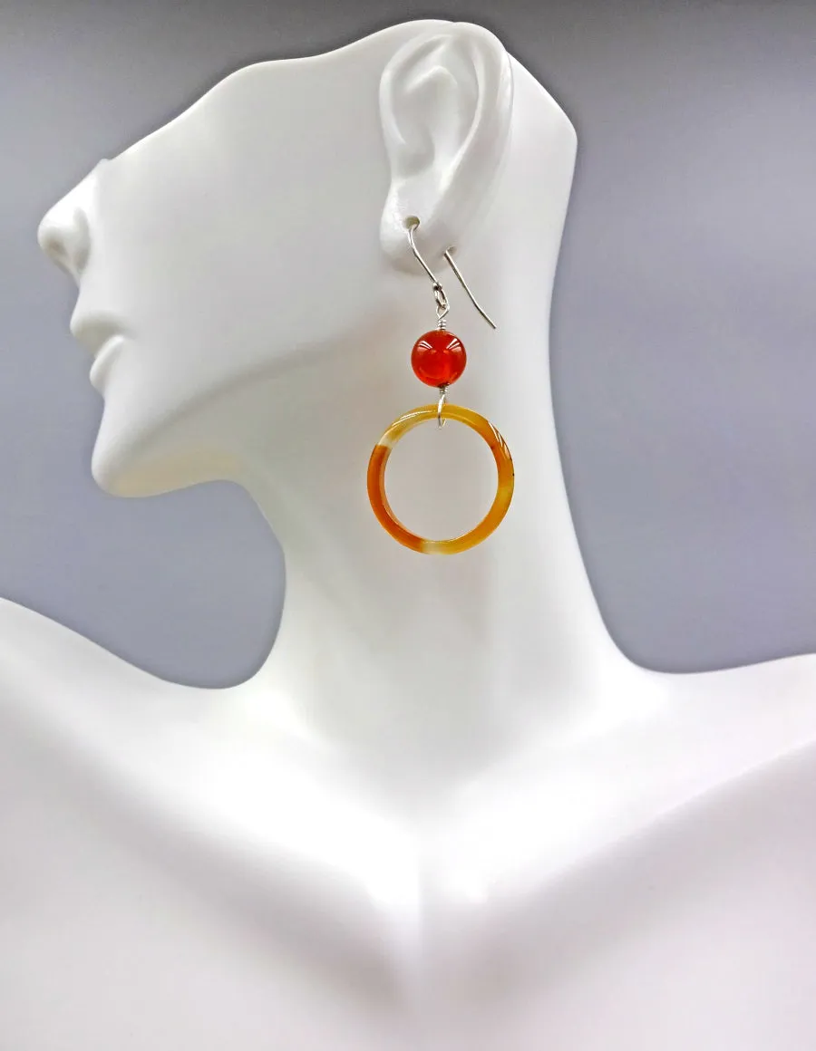 Carnelian Ring Dangles