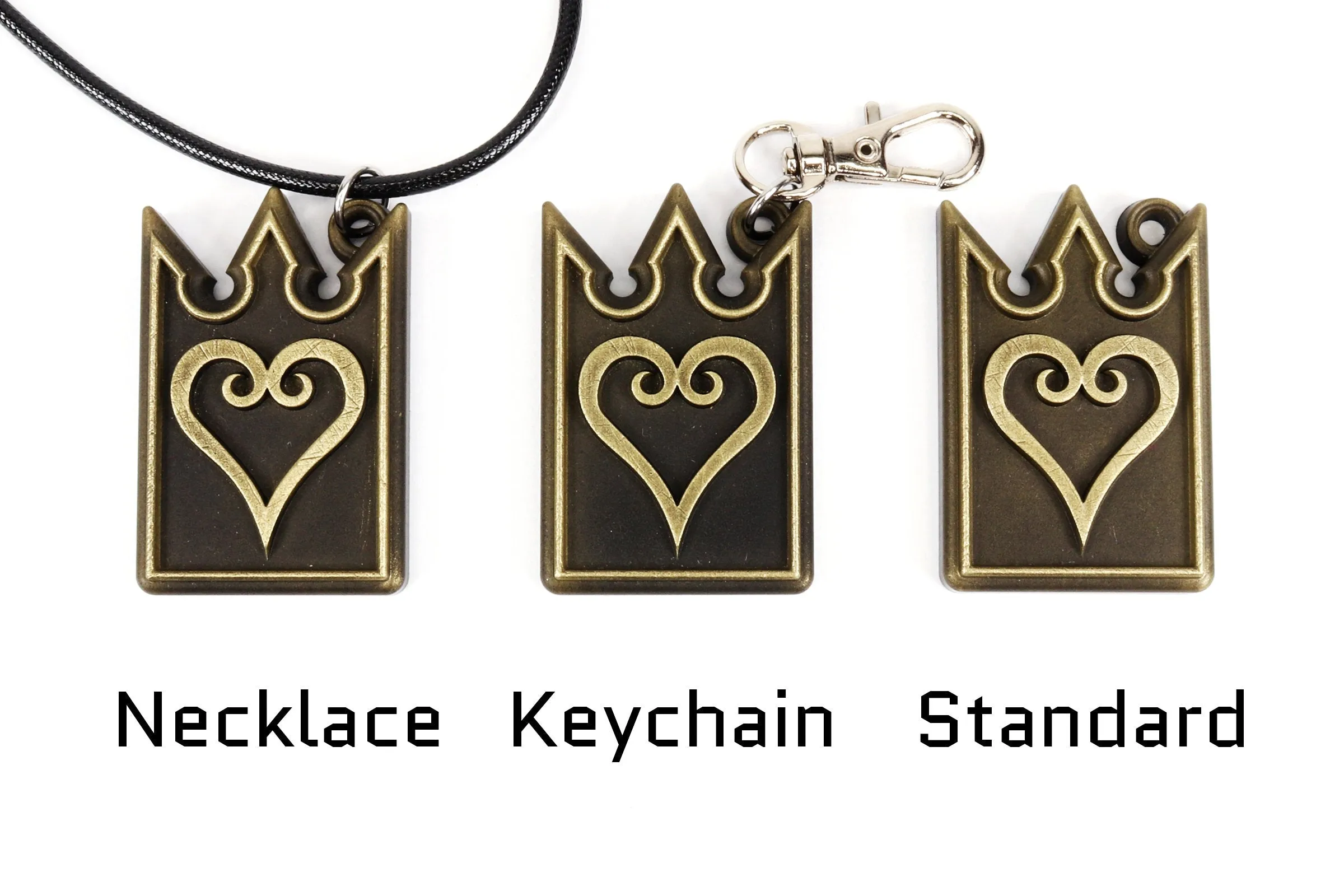 Chain of Memories Heart Card Keychain / Necklace - Kingdom Hearts