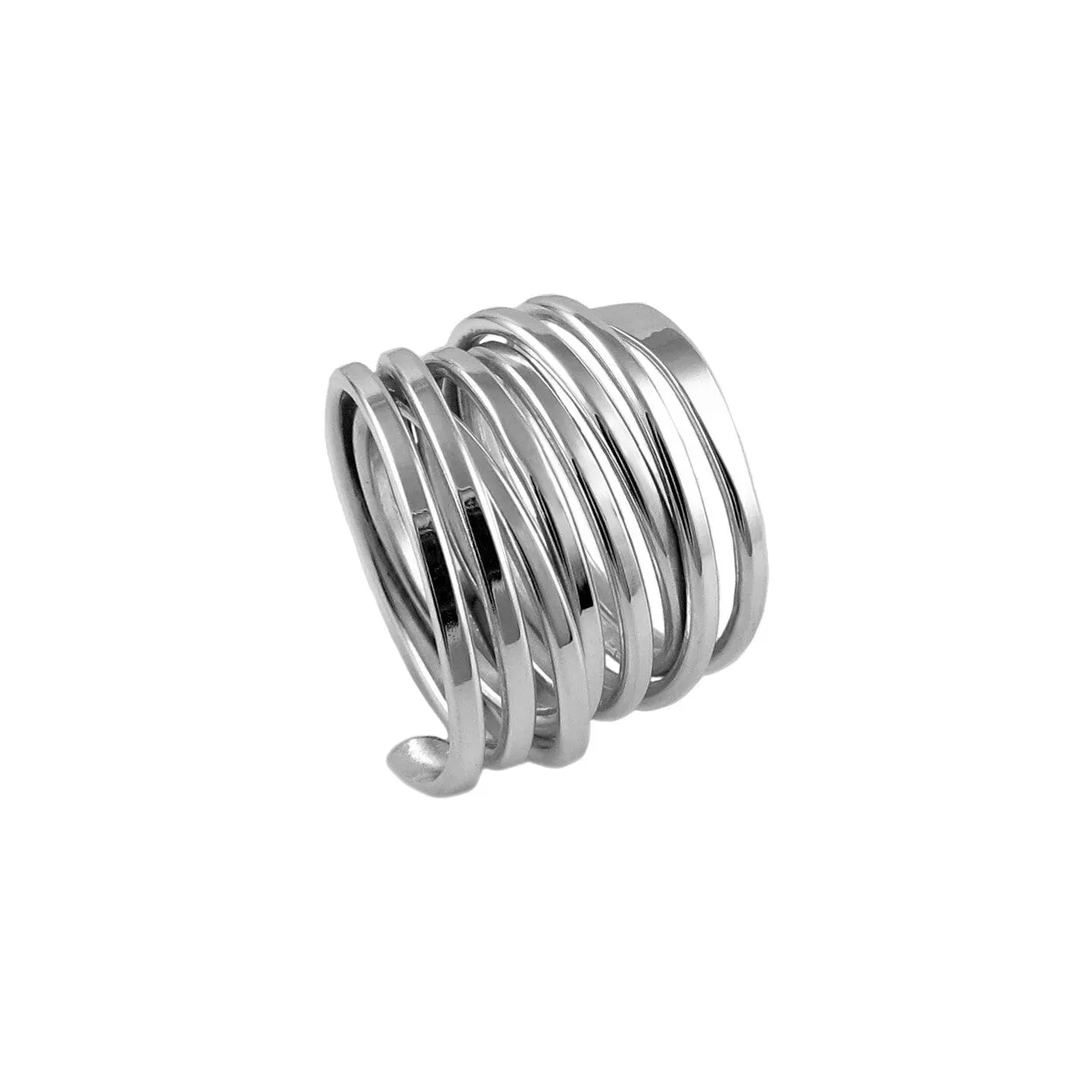 Chunky Sterling Silver Spiral Ring