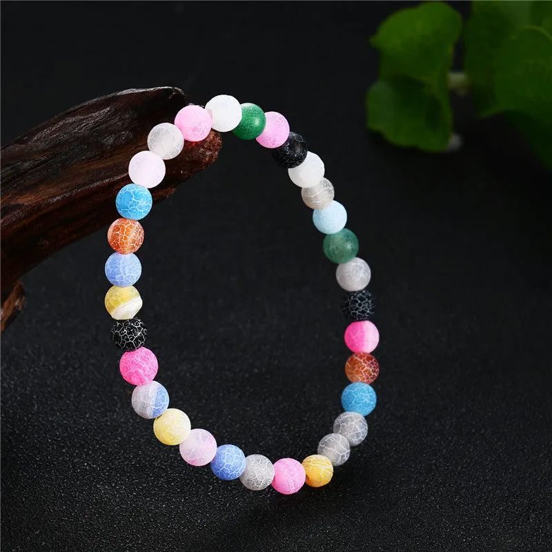 Colorful Ice Crack Irregular Gem Bracelet