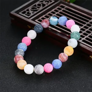 Colorful Ice Crack Irregular Gem Bracelet