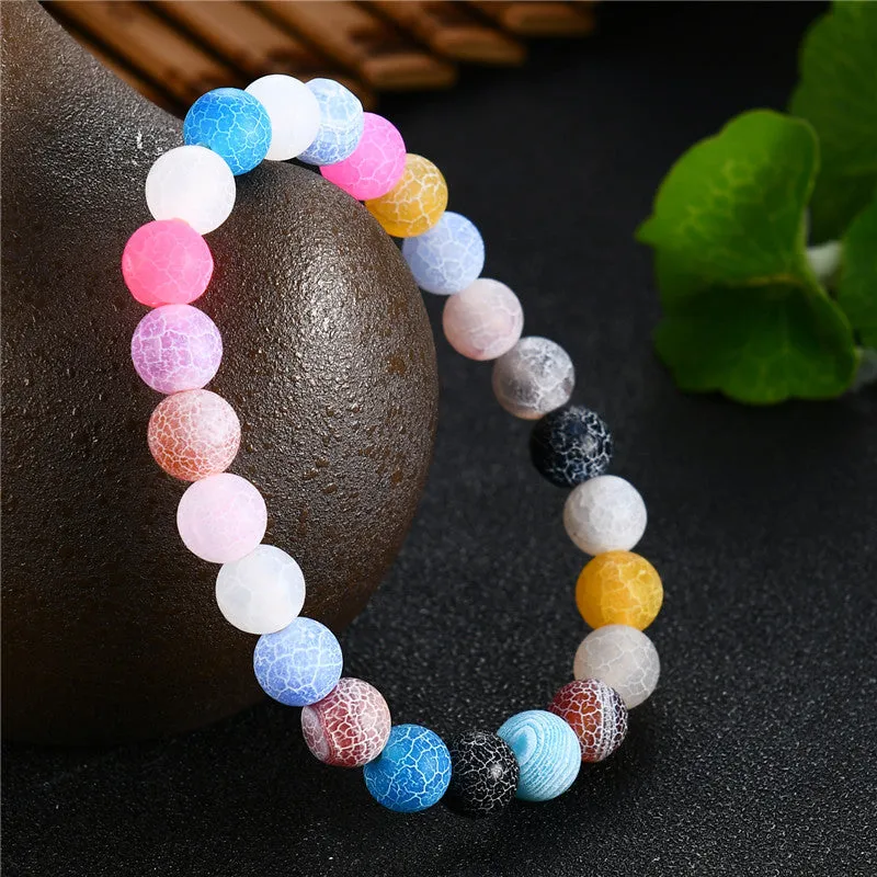 Colorful Ice Crack Irregular Gem Bracelet