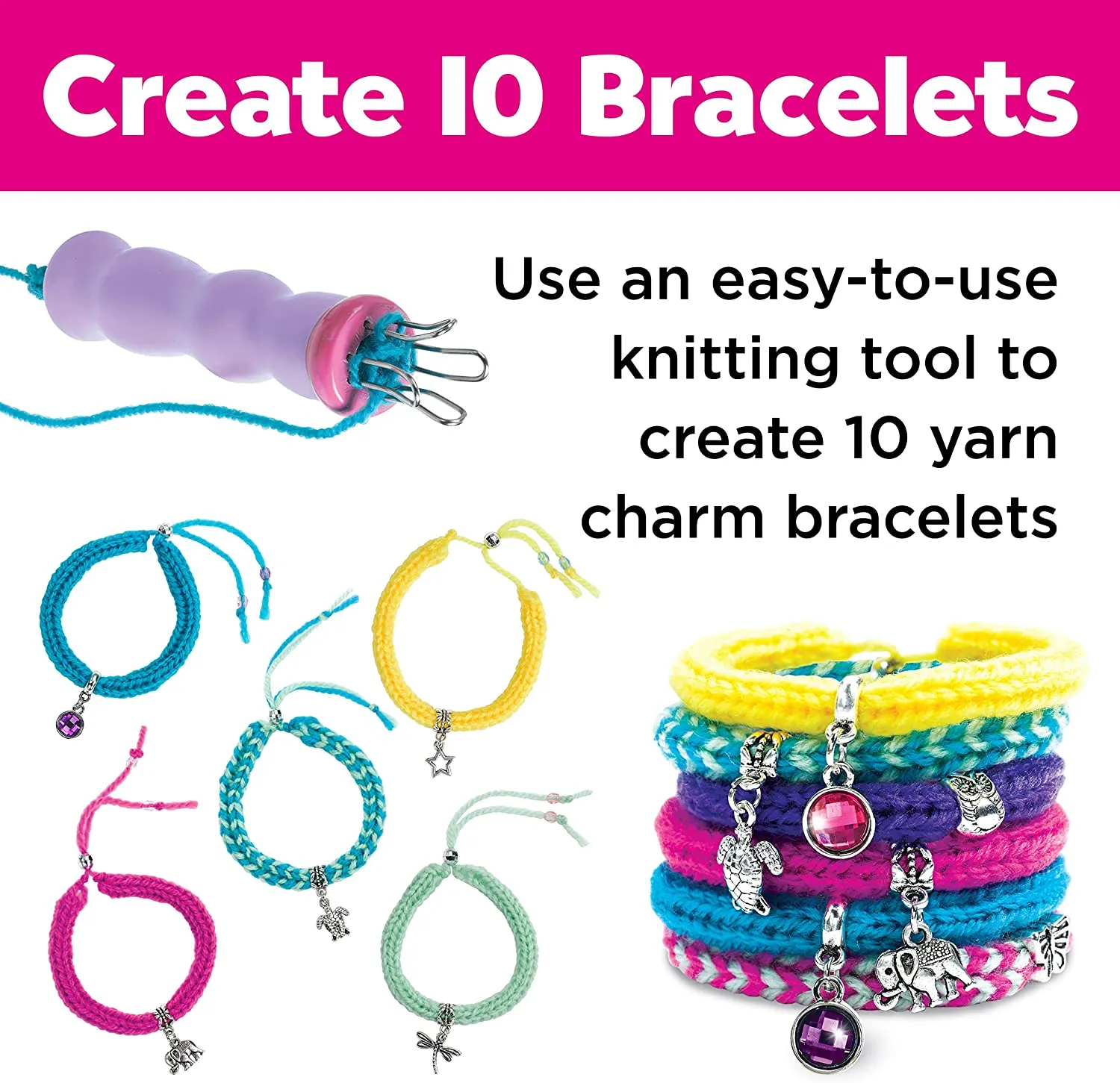 Creativity for Kids 6305 Quick Knit Charm Bracelets