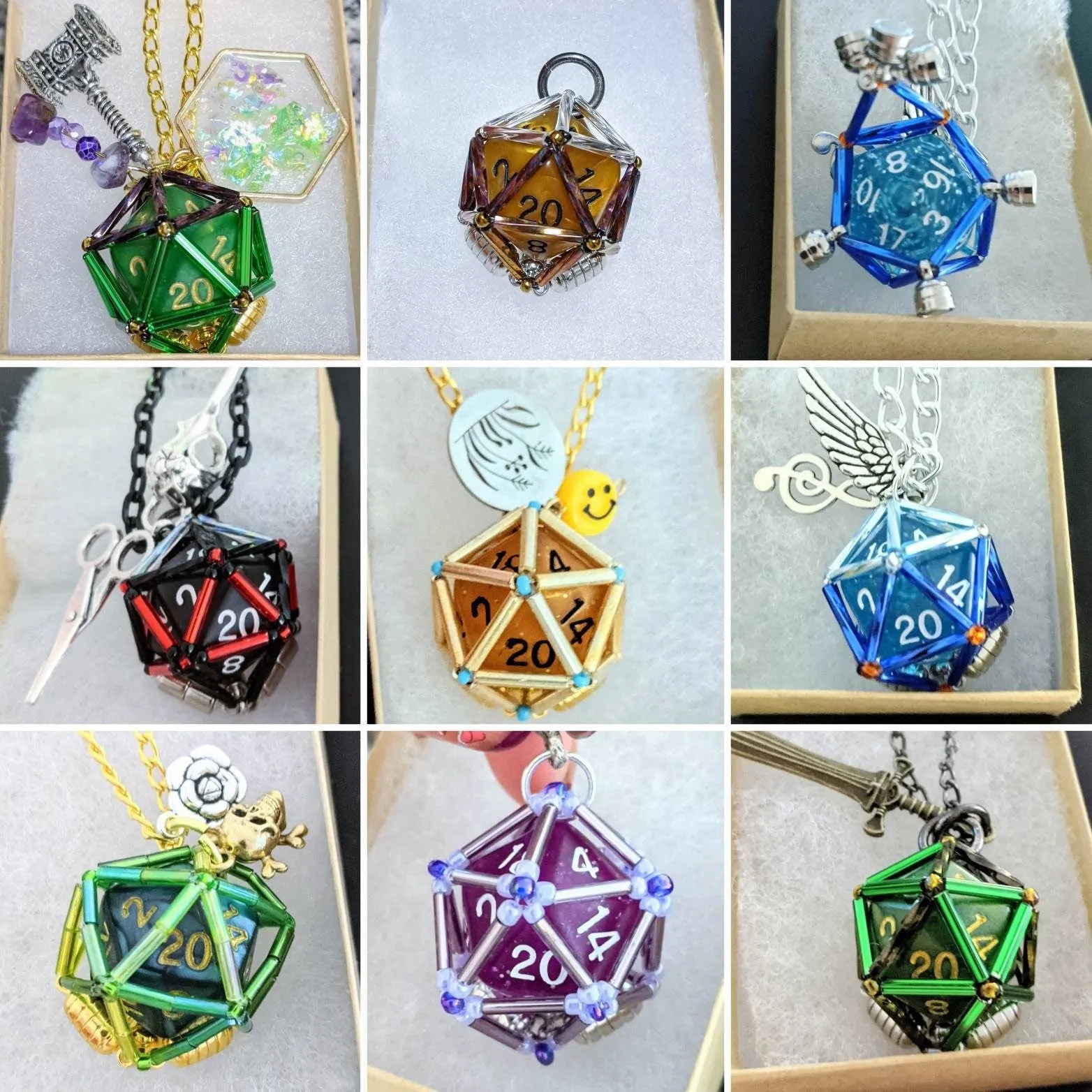 Critical Role Campaign 3 Bells Hells Inspired D20 Necklaces