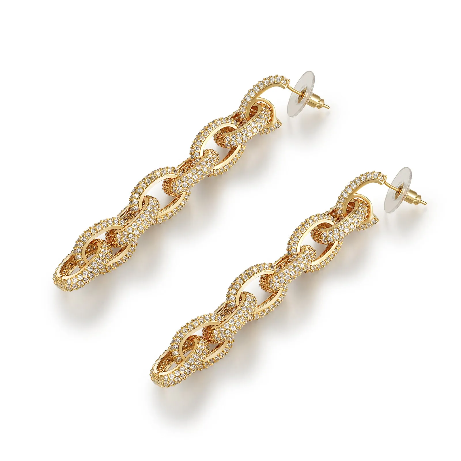 Crystal Cable Link Earrings