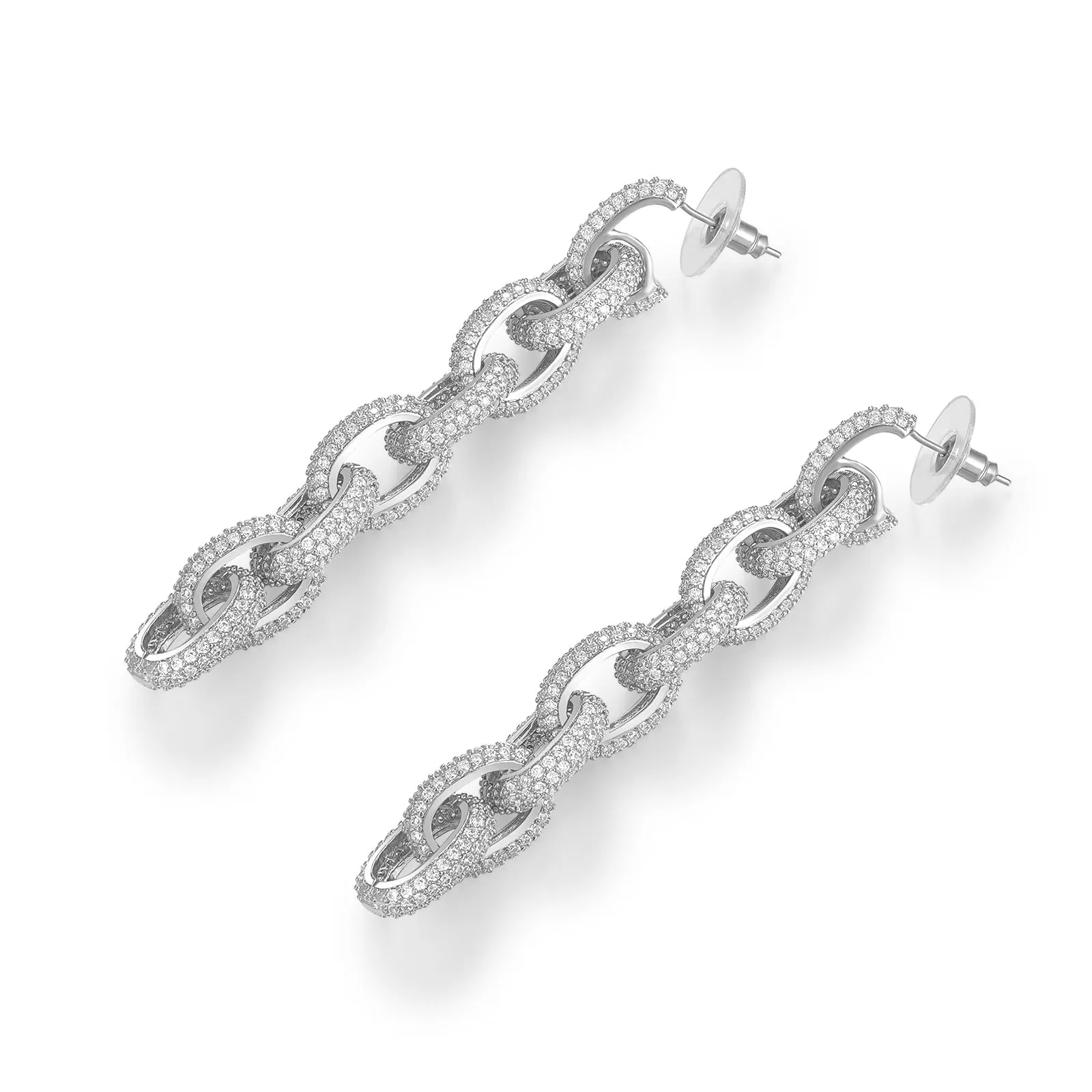 Crystal Cable Link Earrings