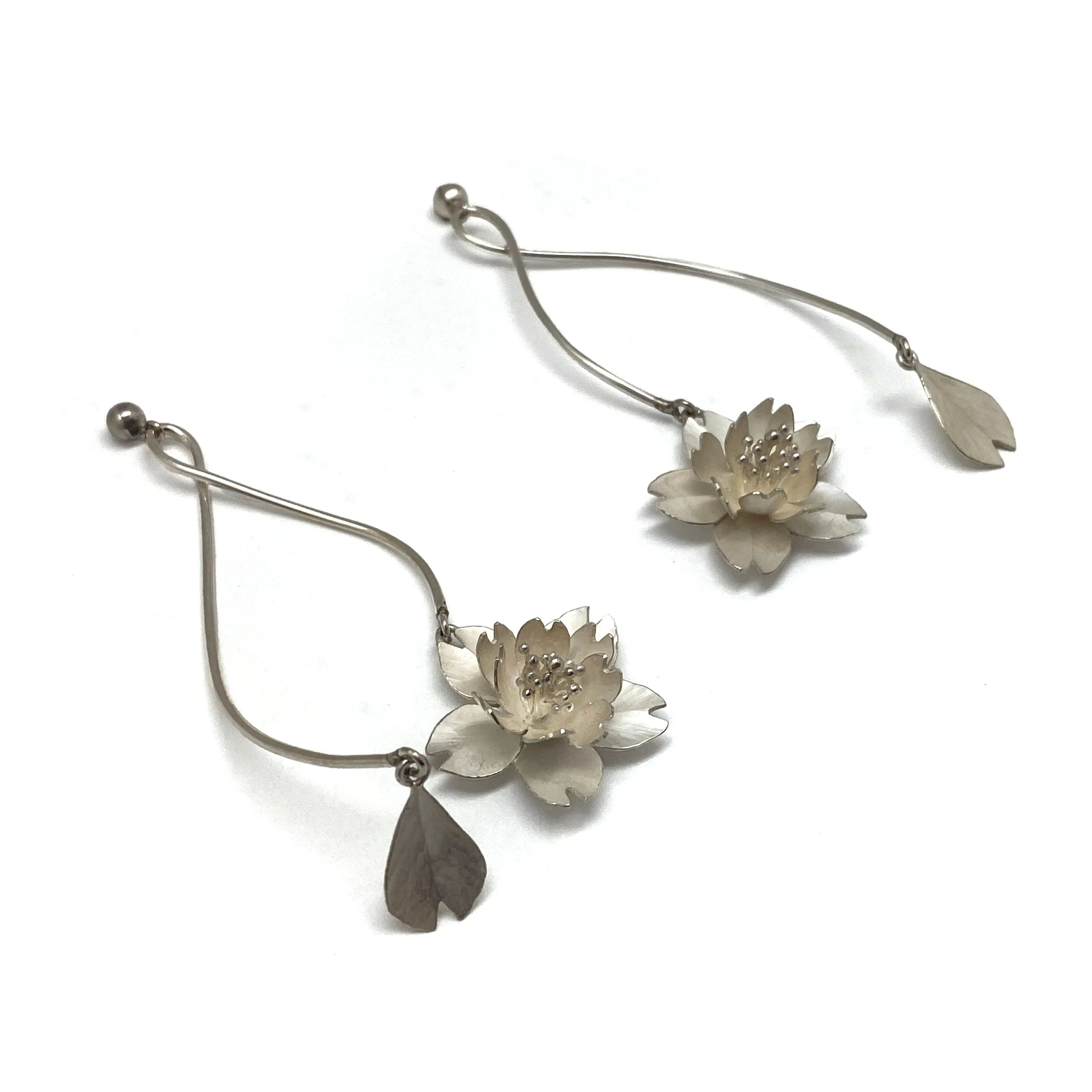 Dangling Cherry Blossom Earrings