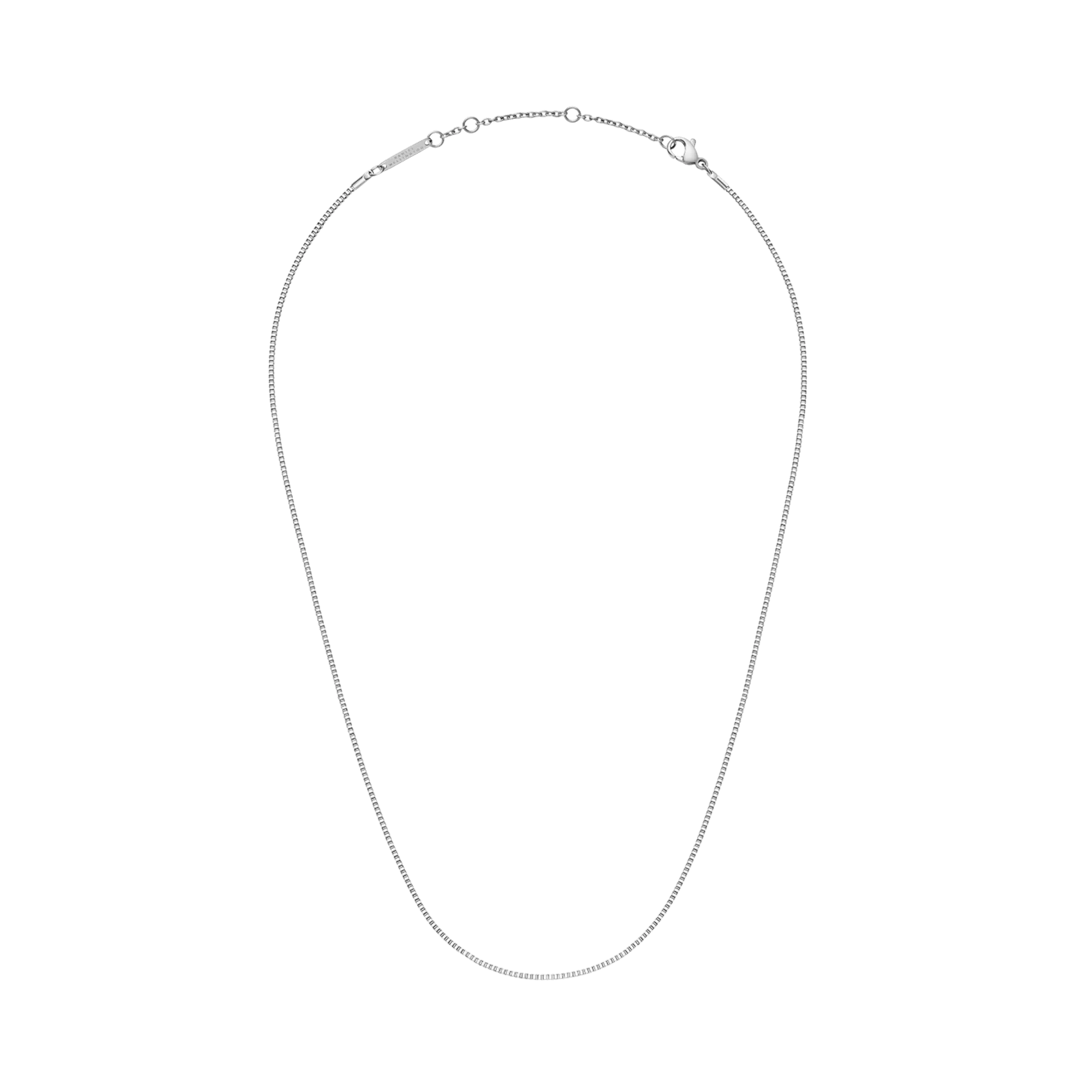 Daniel Wellington Elan Box Chain Necklace Long Silver