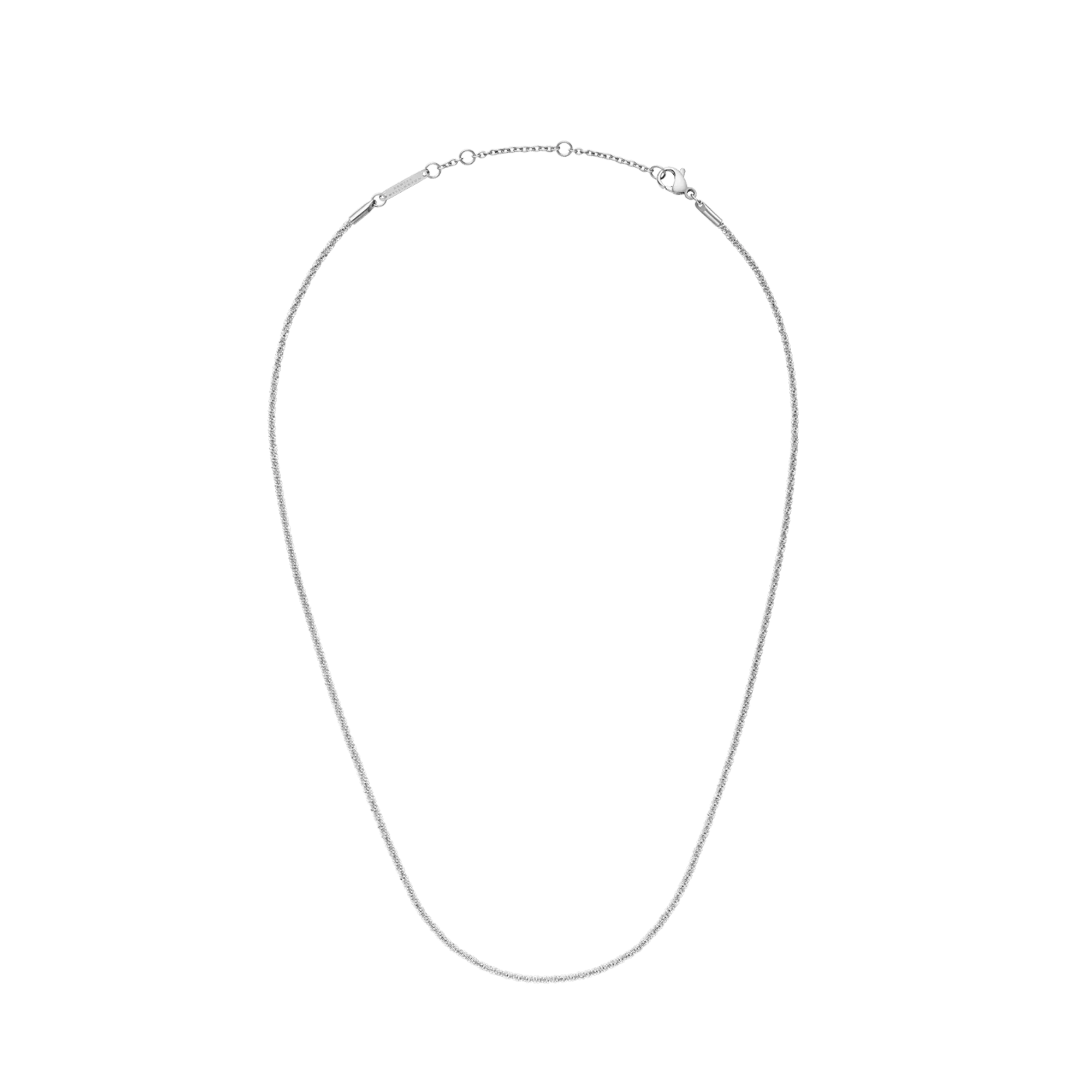 Daniel Wellington Elan Twisted Chain Necklace Short Silver