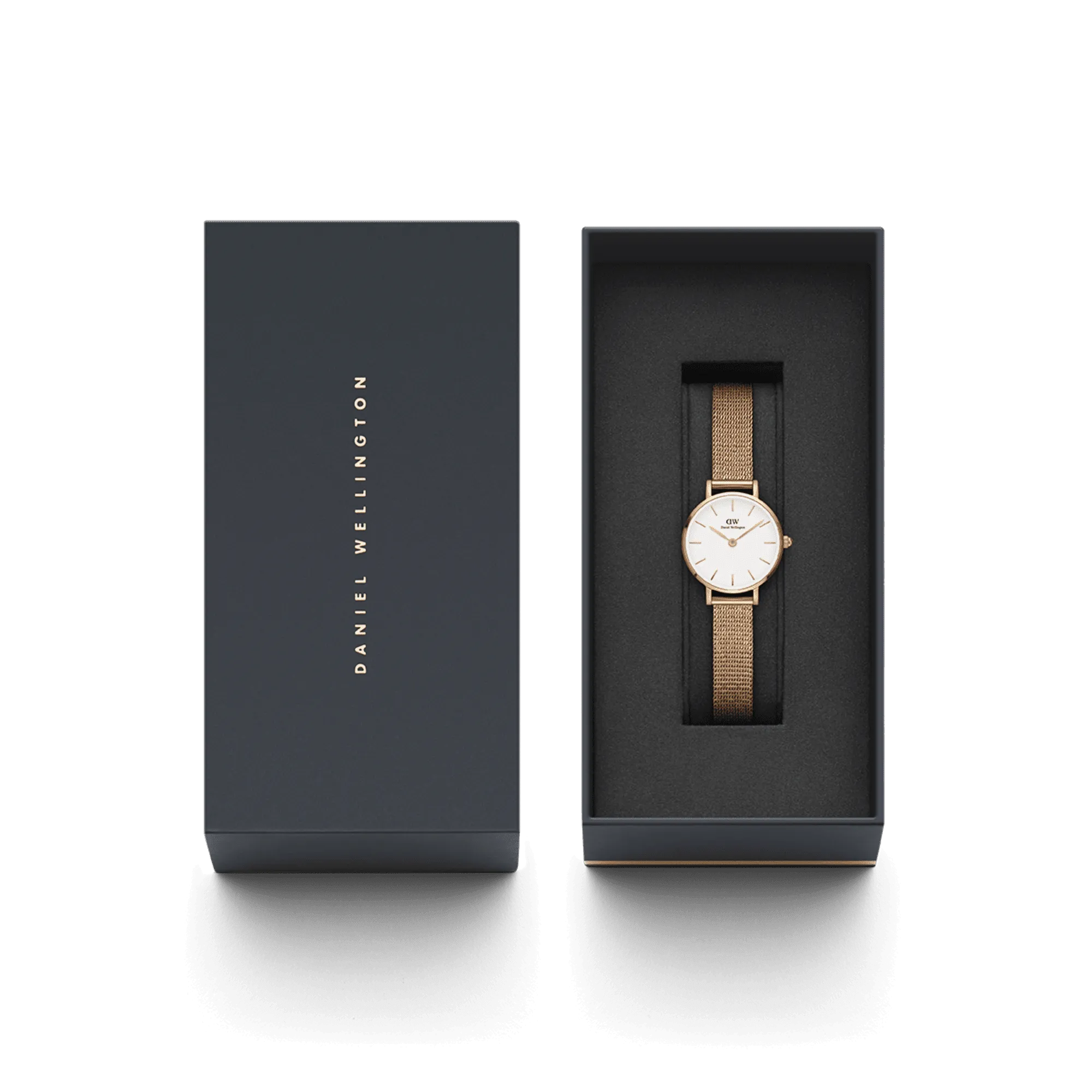 Daniel Wellington Petite 24 Pressed Melrose Rose Gold & White Watch