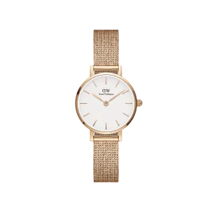 Daniel Wellington Petite 24 Pressed Melrose Rose Gold & White Watch