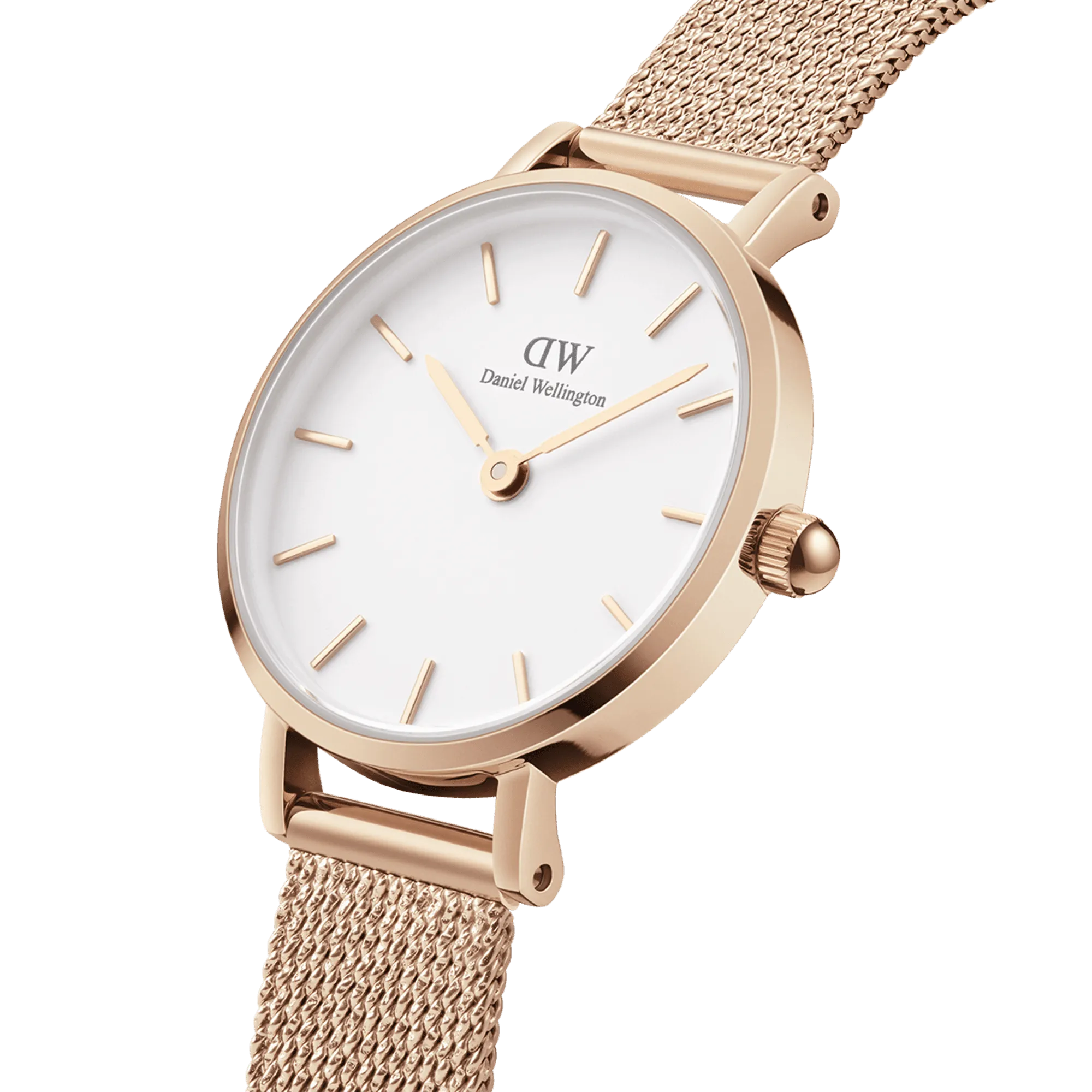 Daniel Wellington Petite 24 Pressed Melrose Rose Gold & White Watch