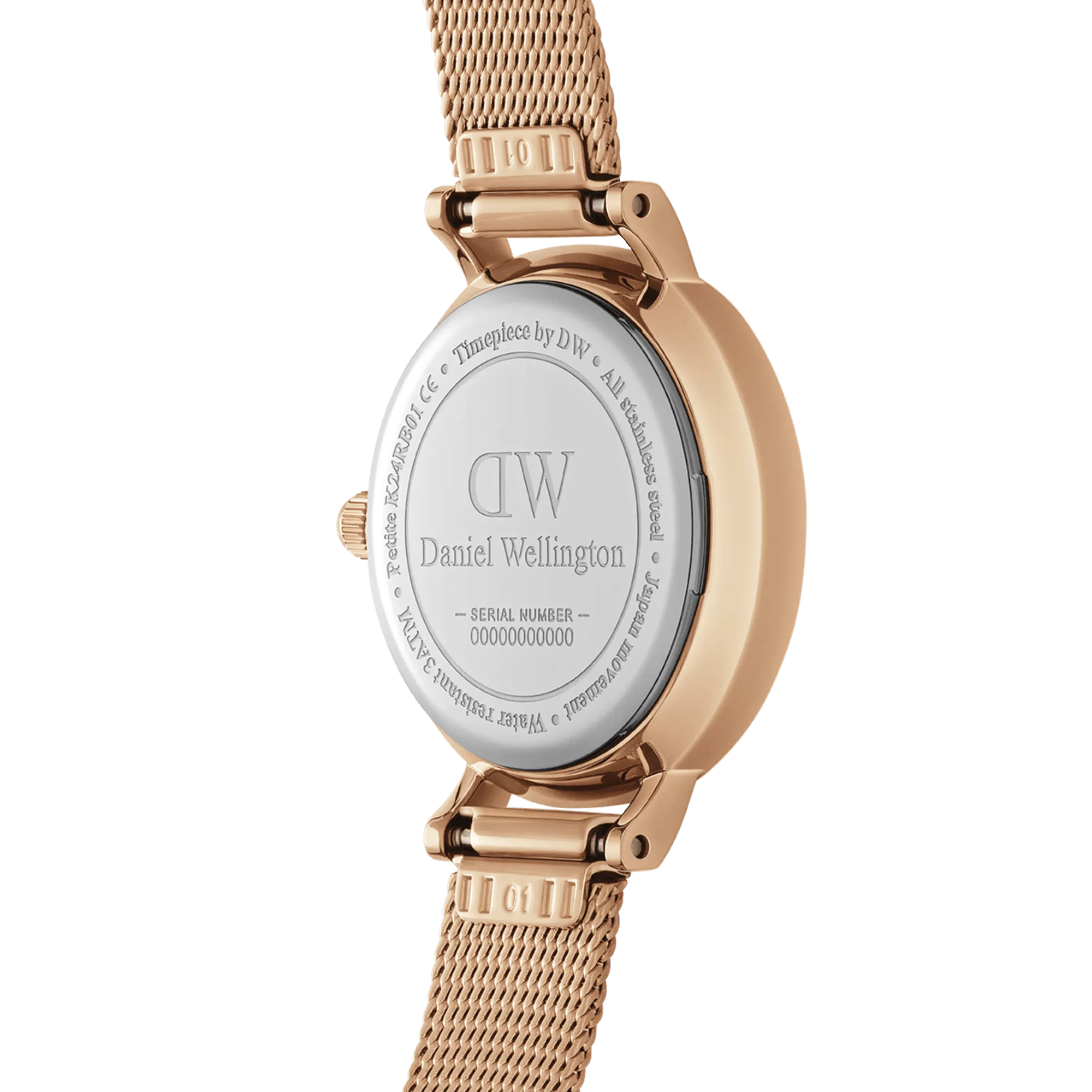 Daniel Wellington Petite 24 Pressed Melrose Rose Gold & White Watch