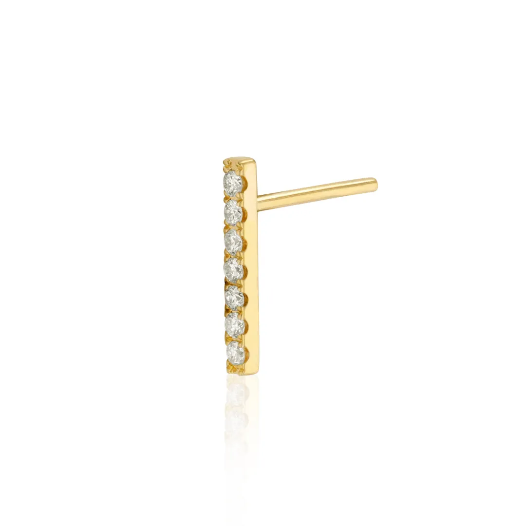 Diamond Bar Earring