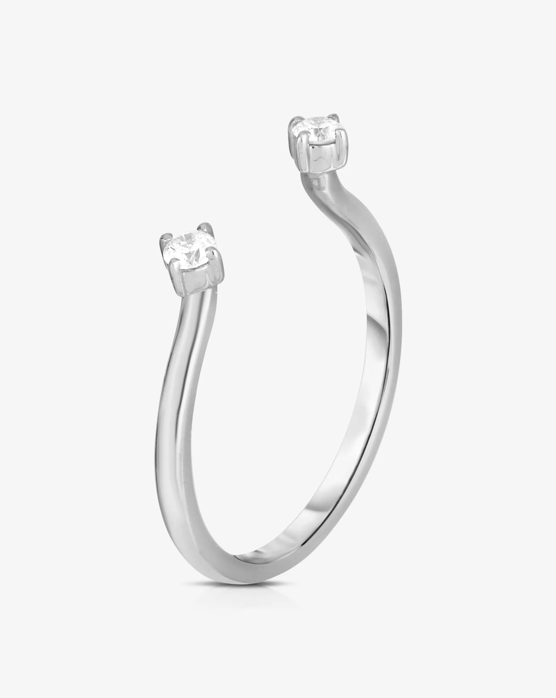 Diamond Duo Open Ring