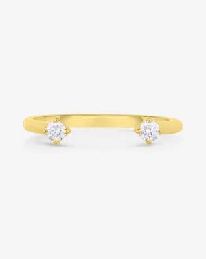 Diamond Duo Open Ring