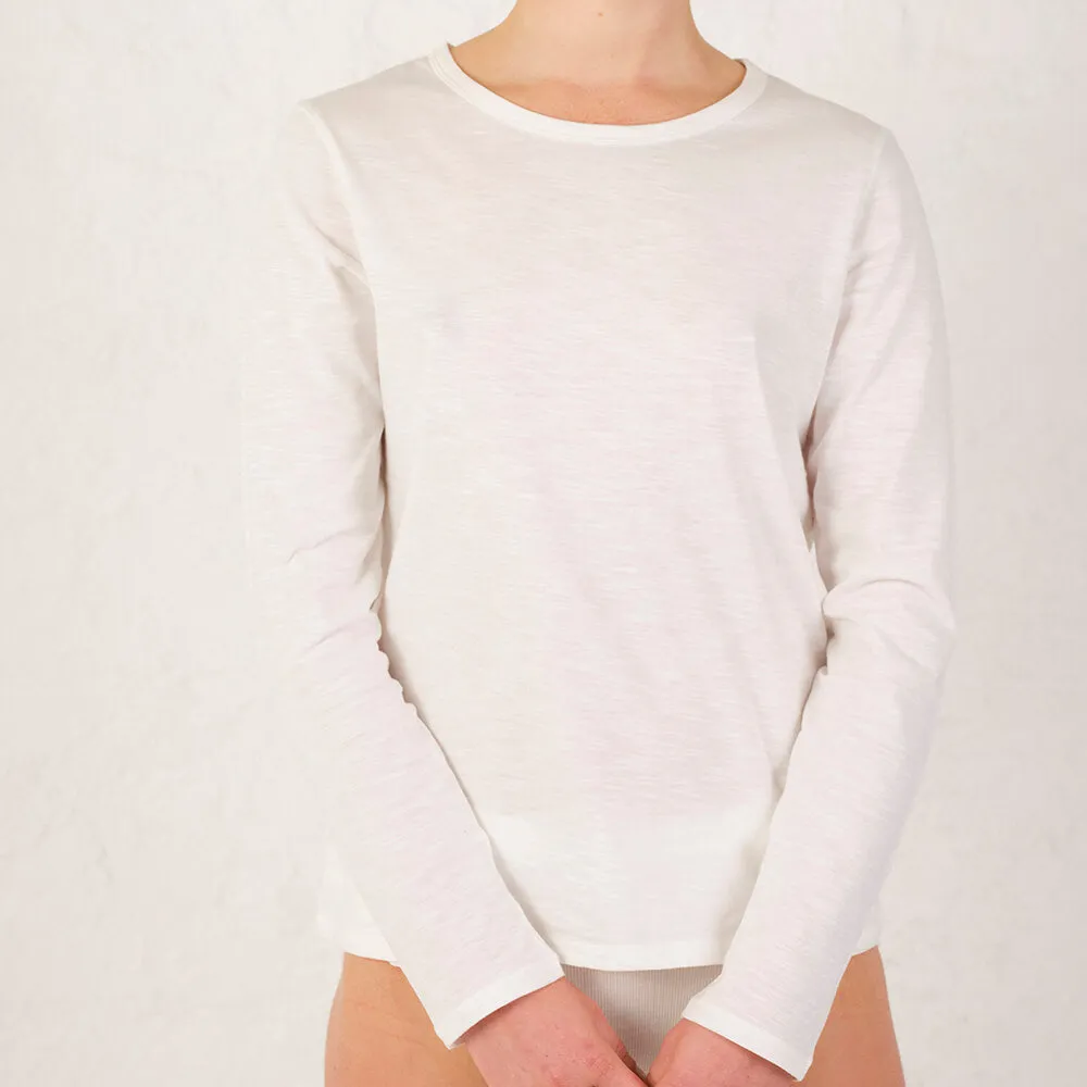 Elliot Organics White Long Sleeve Tee