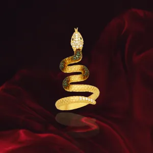 Ember Coiled Snake Ring