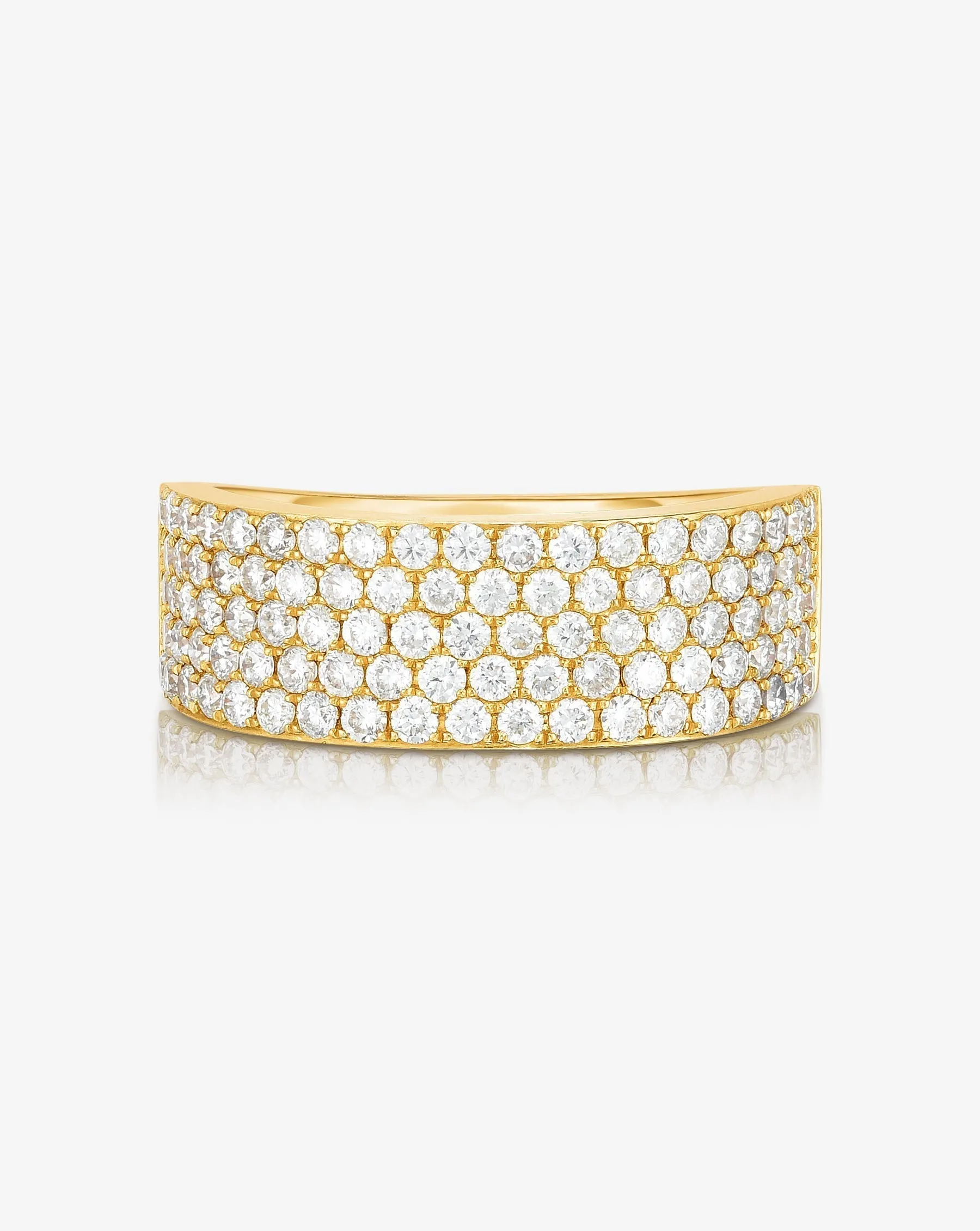 Five Row Stackable Pavé Ring