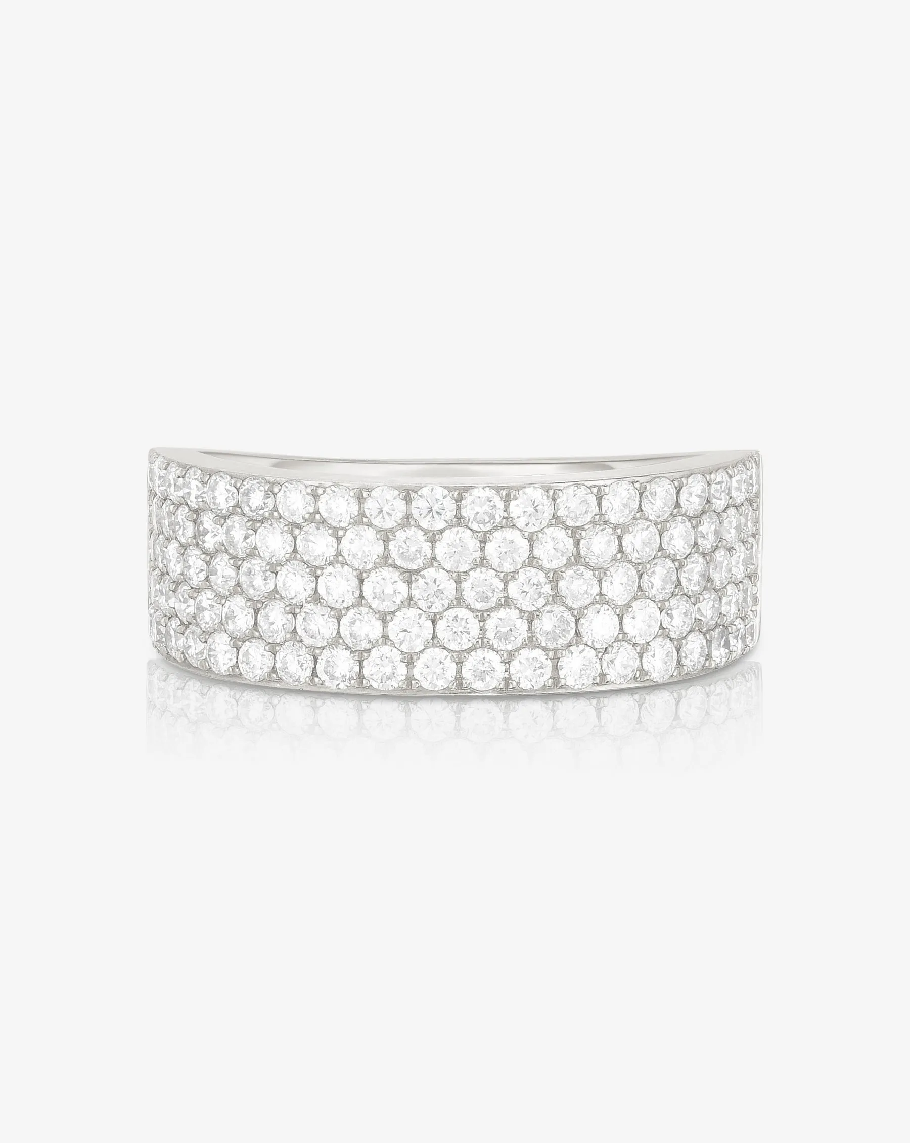 Five Row Stackable Pavé Ring