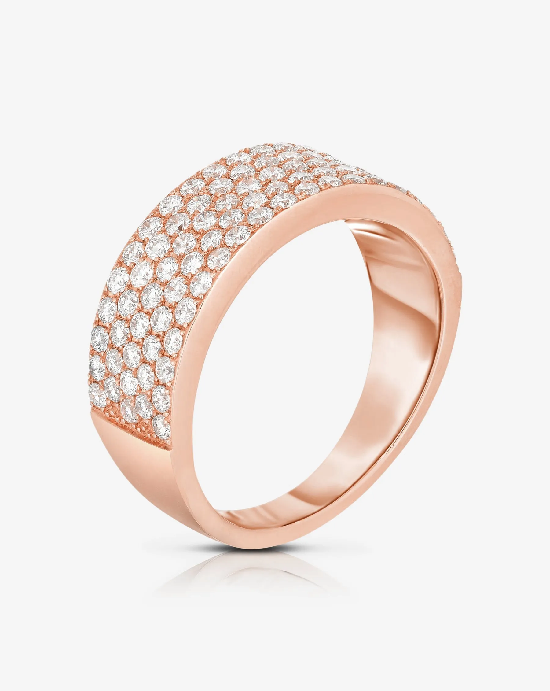 Five Row Stackable Pavé Ring