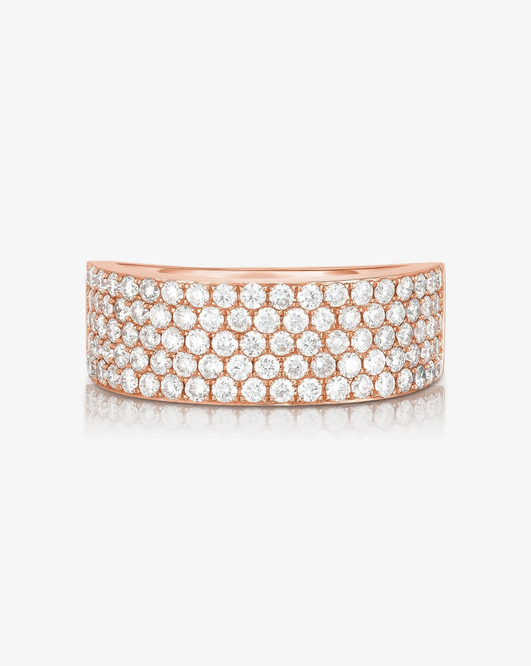 Five Row Stackable Pavé Ring