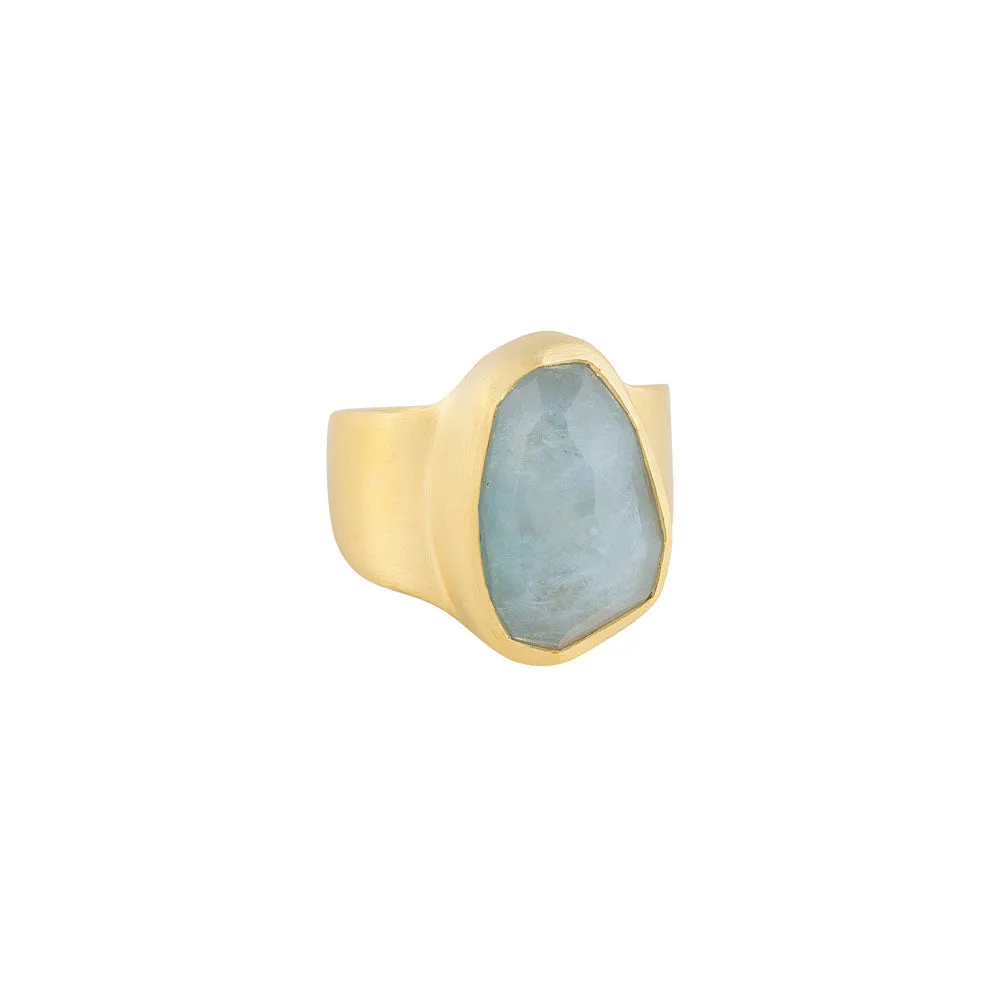 FREE-FORM AQUAMARINE RING