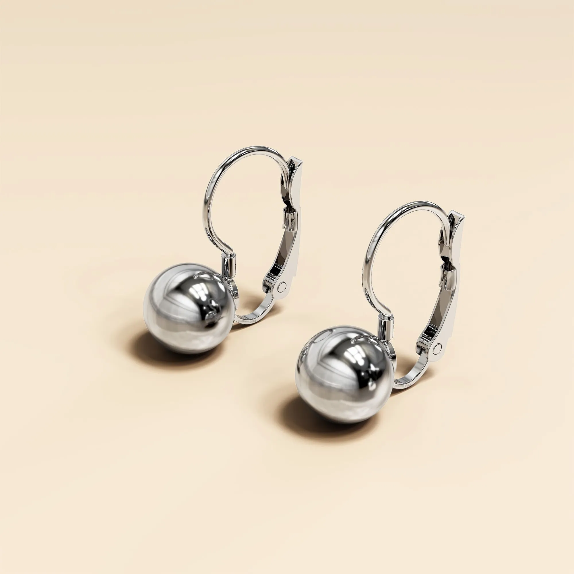 Glam Ball Leverback Earrings