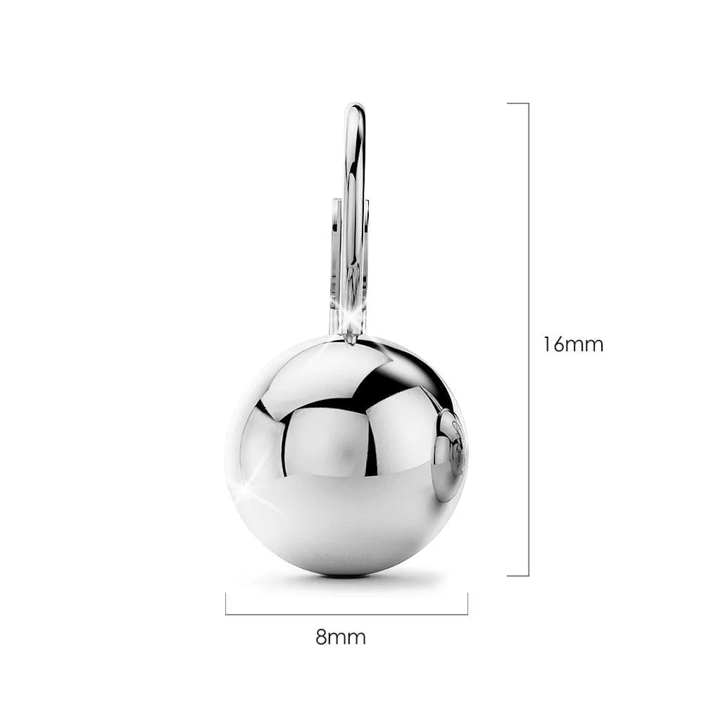 Glam Ball Leverback Earrings