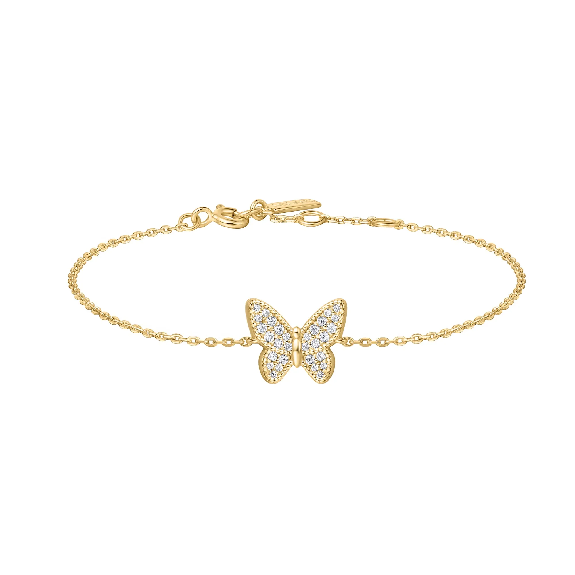 Gold Butterfly Pavé Bracelet