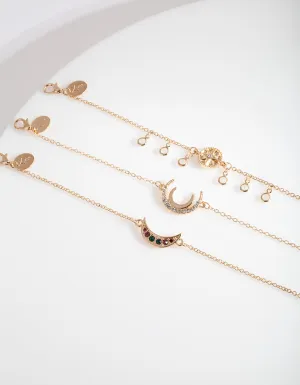 Gold Celestial Bracelet 3 Pack