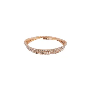 Gold Flexible 3 Pack Cupchain diamante Bracelet