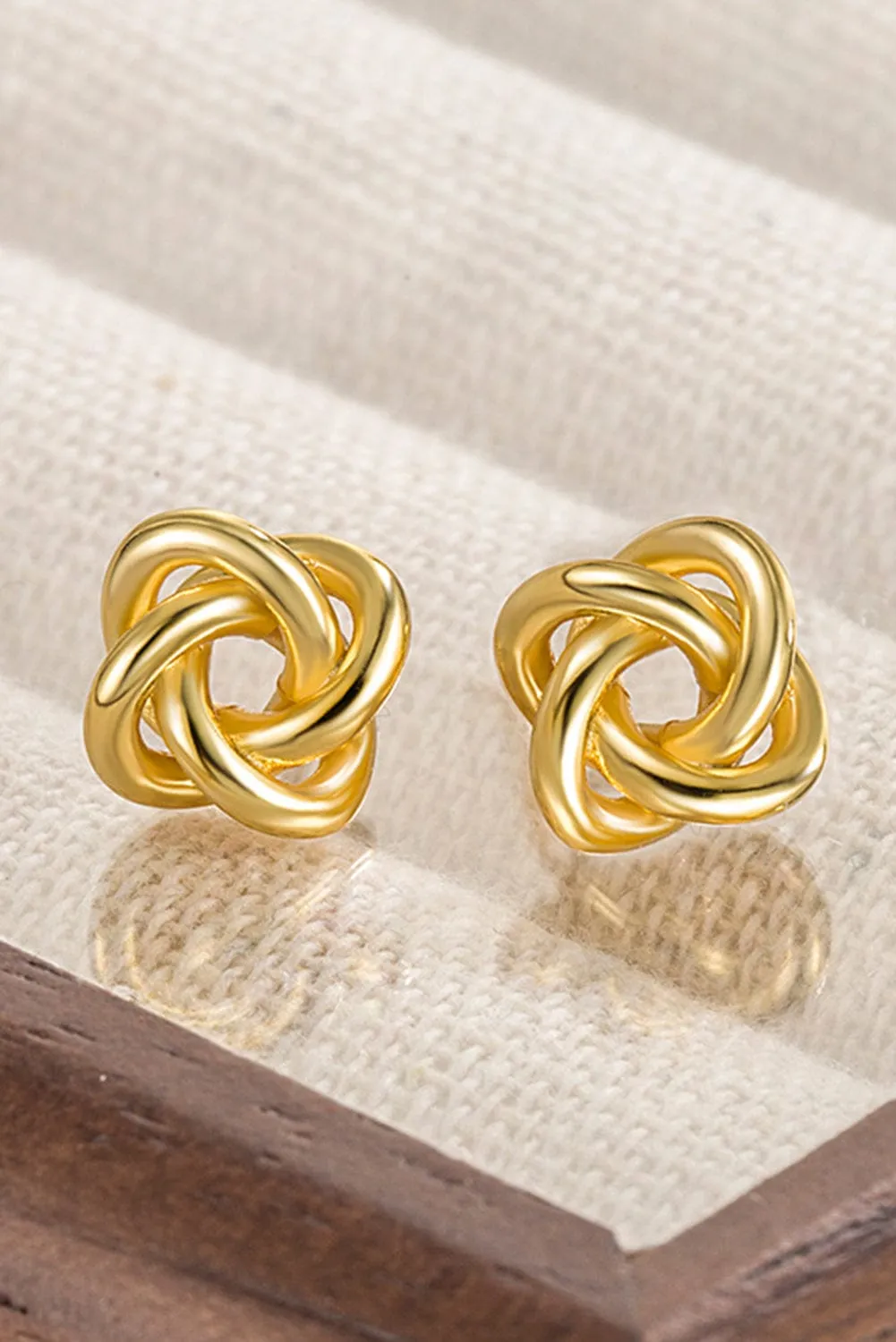 Gold Minimalism Knotted Stud Earrings | PRE ORDER