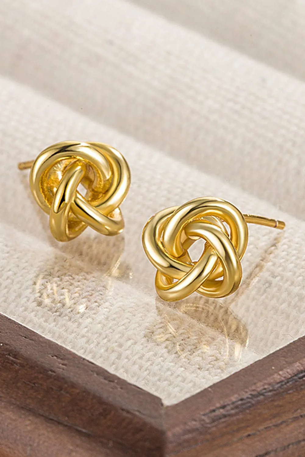 Gold Minimalism Knotted Stud Earrings | PRE ORDER