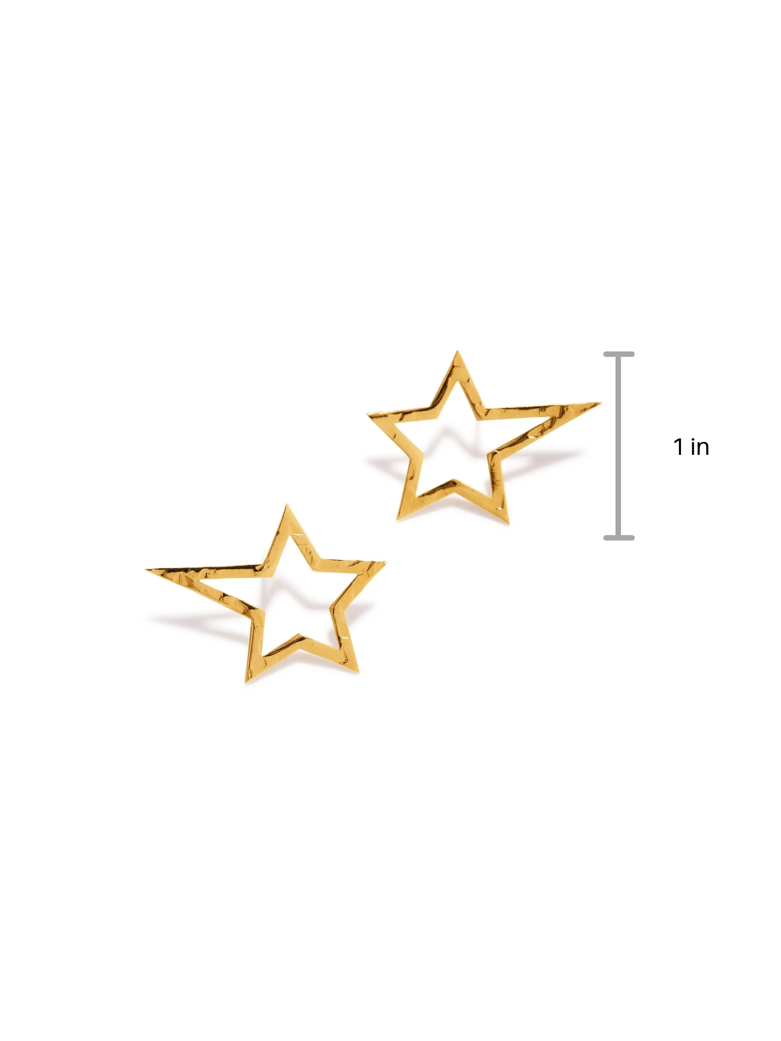 Gold Shooting Star Dust Stud Post Earrings (Sm)