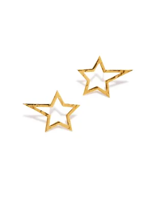 Gold Shooting Star Dust Stud Post Earrings (Sm)