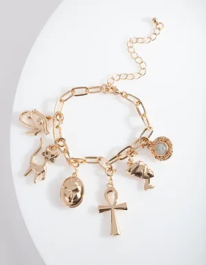 Gold Talisman Charm Bracelet