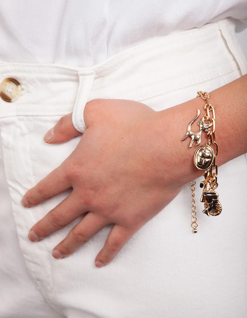 Gold Talisman Charm Bracelet